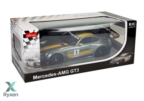 Auto R/C Mercedes AMG GT3 Rastar 1:14 Szare na pilota RASTAR