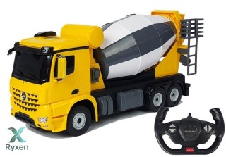 Auto R/C Mercedes-Benz Arocs Rastar 1:14 Żółte na Pilota RASTAR