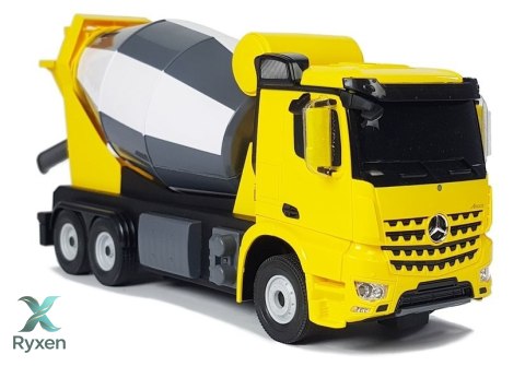 Auto R/C Mercedes-Benz Arocs Rastar 1:14 Żółte na Pilota RASTAR