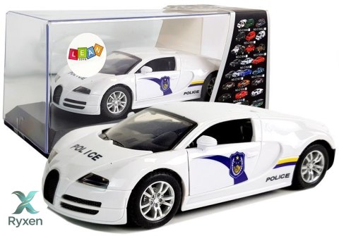 Auto Sportowe Policyjne Policja z Napędem Dźwięk Światła Białe LEAN TOYS