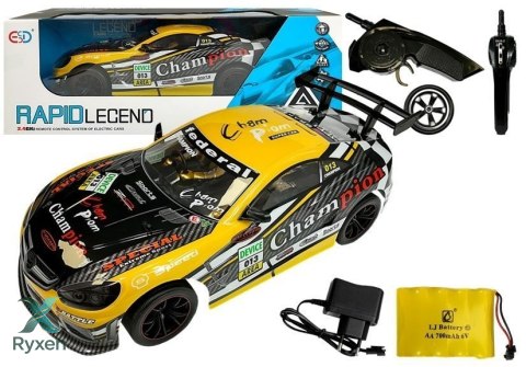 Auto Zdalnie Sterowane Sportowe 2.4GHz Żółte LEAN TOYS
