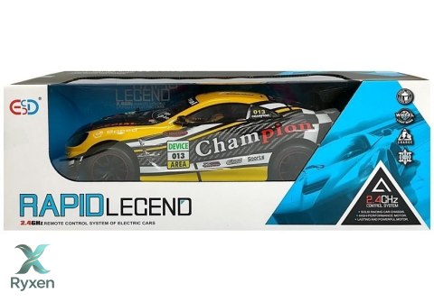 Auto Zdalnie Sterowane Sportowe 2.4GHz Żółte LEAN TOYS