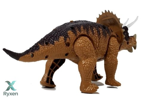 Dinozaur Triceratops Żółty Na Baterie LEAN TOYS