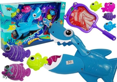 Gra Kąpielowa Rekin Łowca Rybek Siatka Podbierak LEAN TOYS
