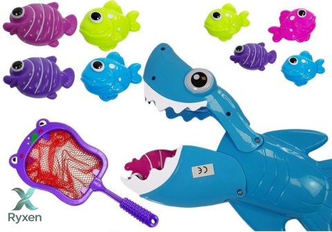 Gra Kąpielowa Rekin Łowca Rybek Siatka Podbierak LEAN TOYS