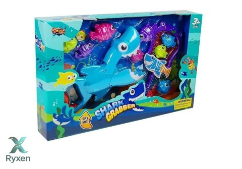 Gra Kąpielowa Rekin Łowca Rybek Siatka Podbierak LEAN TOYS