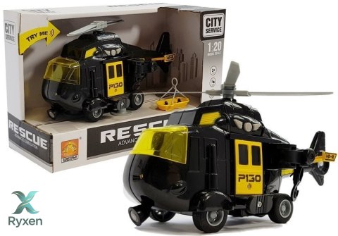 Helikopter Ratunkowy na baterie 1:20 Dźwięk Światła LEAN TOYS