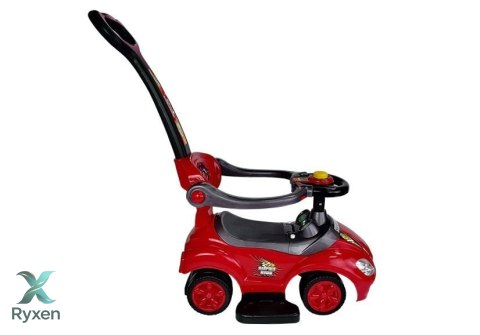 Jeździk z Pchaczem Dla Dzieci Mega Car 3w1 Piszczek Schowek Czerwony LEAN CARS