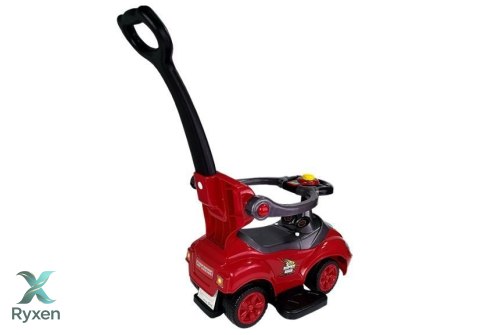 Jeździk z Pchaczem Dla Dzieci Mega Car 3w1 Piszczek Schowek Czerwony LEAN CARS
