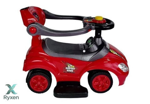 Jeździk z Pchaczem Dla Dzieci Mega Car 3w1 Piszczek Schowek Czerwony LEAN CARS