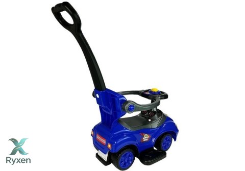 Jeździk z Pchaczem Dla Dzieci Mega Car 3w1 Piszczek Schowek Niebieski LEAN CARS