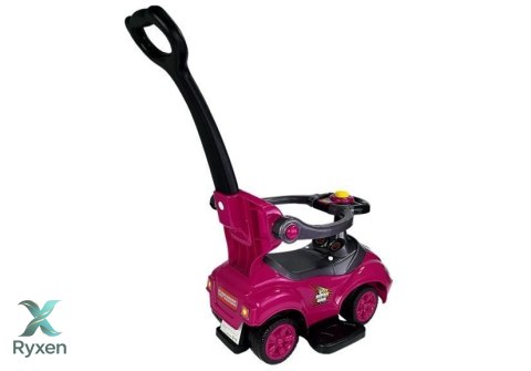 Jeździk z Pchaczem Dla Dzieci Mega Car 3w1 Piszczek Schowek Różowy LEAN CARS