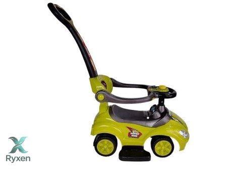 Jeździk z Pchaczem Dla Dzieci Mega Car 3w1 Piszczek Schowek Żółty LEAN CARS