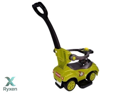 Jeździk z Pchaczem Dla Dzieci Mega Car 3w1 Piszczek Schowek Żółty LEAN CARS