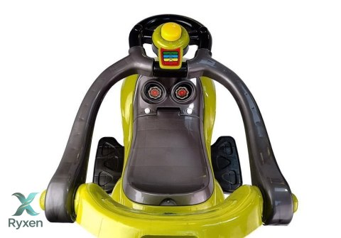 Jeździk z Pchaczem Dla Dzieci Mega Car 3w1 Piszczek Schowek Żółty LEAN CARS