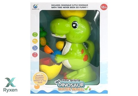 Kąpielowy Dinozaur Młynek Tryskający Wodą LEAN TOYS
