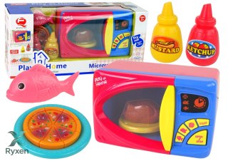 Kuchenka Mikrofalowa Akcesoria Pizza Kurczak Mikrofalówka Na Baterie LEAN TOYS