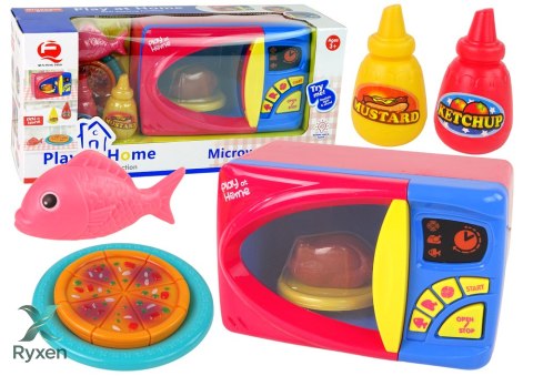 Kuchenka Mikrofalowa Akcesoria Pizza Kurczak Mikrofalówka Na Baterie LEAN TOYS