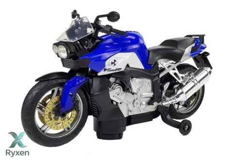 Motocykl na Baterie Niebieski LEAN TOYS