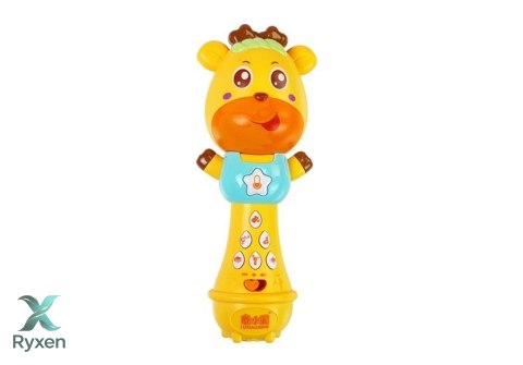 Pchacz Edukacyjny dla Niemowlęcia z Interaktywnym Mikrofonem LEAN TOYS