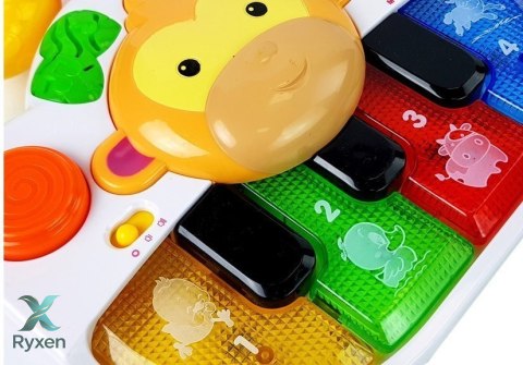Pianinko z Małpką dla Niemowlaka Dźwięk Światła LEAN TOYS