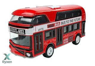 Piętrowy Autobus Napęd Naciągowy 4 Kolorów LEAN TOYS