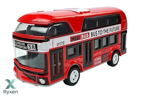 Piętrowy Autobus Napęd Naciągowy 4 Kolorów LEAN TOYS