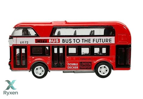 Piętrowy Autobus Napęd Naciągowy 4 Kolorów LEAN TOYS