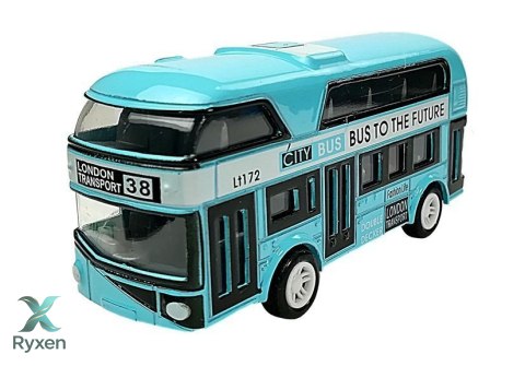Piętrowy Autobus Napęd Naciągowy 4 Kolorów LEAN TOYS