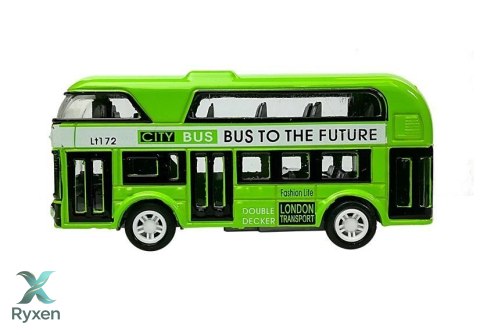 Piętrowy Autobus Napęd Naciągowy 4 Kolorów LEAN TOYS
