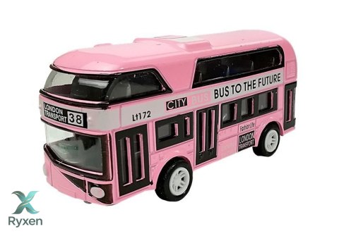 Piętrowy Autobus Napęd Naciągowy 4 Kolorów LEAN TOYS