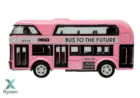 Piętrowy Autobus Napęd Naciągowy 4 Kolorów LEAN TOYS