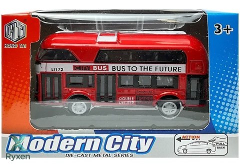Piętrowy Autobus Napęd Naciągowy 4 Kolorów LEAN TOYS
