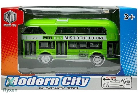 Piętrowy Autobus Napęd Naciągowy 4 Kolorów LEAN TOYS