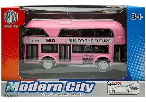 Piętrowy Autobus Napęd Naciągowy 4 Kolorów LEAN TOYS
