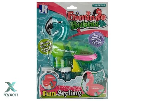 Pistolet do baniek mydlanych flaming niebieski LEAN TOYS