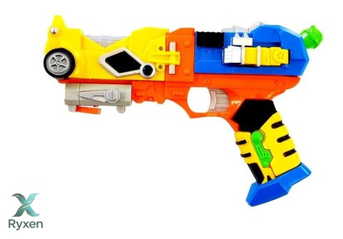 Pistolet na Strzałki Piankowe Robot 2w1 Maska 6 Strzałek LEAN TOYS