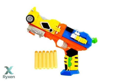 Pistolet na Strzałki Piankowe Robot 2w1 Maska 6 Strzałek LEAN TOYS