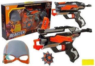 Rozkładany Pistolet na piankowe Strzałki Maska LEAN TOYS