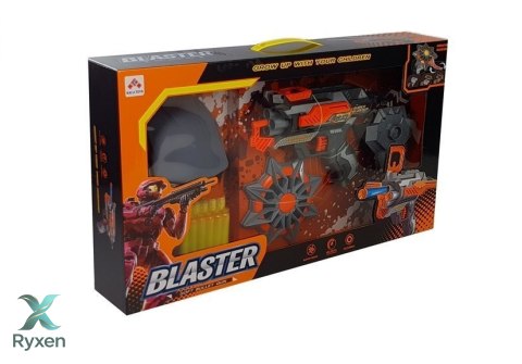 Rozkładany Pistolet na piankowe Strzałki Maska LEAN TOYS