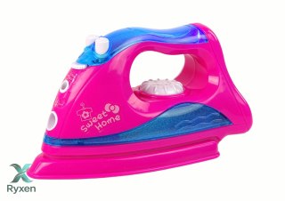 Różowe Żelazko Świeci Gra Para Wodna Małe AGD LEAN TOYS