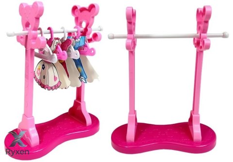Różowe Żelazko Zestaw do Prasowania Deska Wieszaki LEAN TOYS