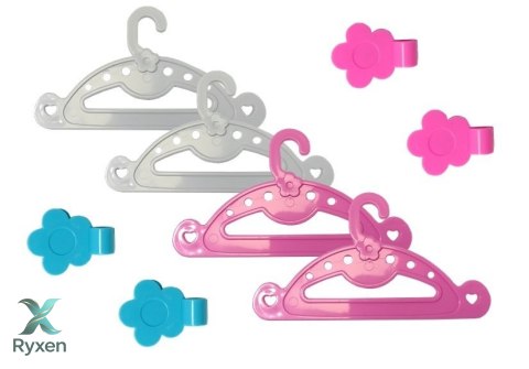 Różowe Żelazko Zestaw do Prasowania Deska Wieszaki LEAN TOYS