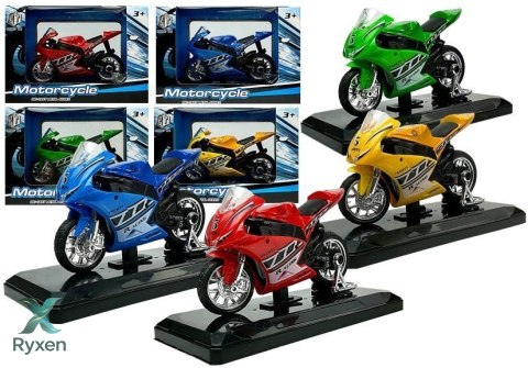 Sportowy Motocykl z Dźwiękami 1:18 4 Kolory LEAN TOYS