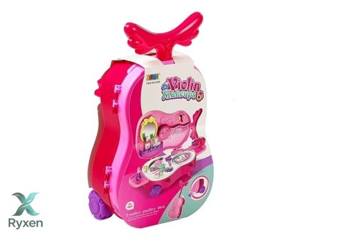 Toaletka w Walizce na Kółkach Skrzypce Lusterko LEAN TOYS