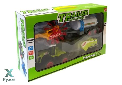 Zestaw Autek Farmerskich Zgrabiarka Prasa LEAN TOYS
