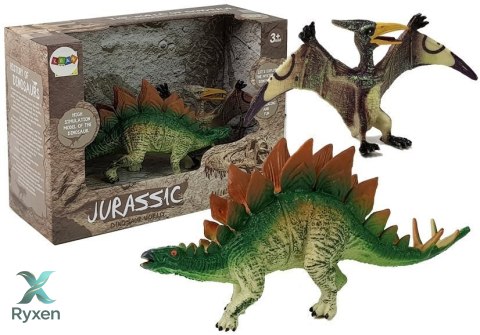 Zestaw Figurek Dinozaur Stegosaurus , Pteranodon LEAN TOYS
