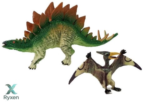 Zestaw Figurek Dinozaur Stegosaurus , Pteranodon LEAN TOYS