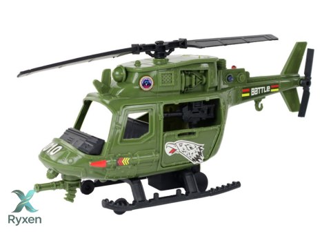 Zestaw Militarny Helikopter Wojskowy Wóz Bojowy Wieża Kontrolna Żołnierz LEAN TOYS