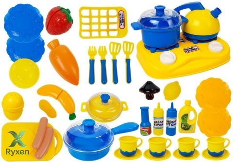 Zestaw Naczyń Plastikowych Mały Kucharz Garnki LEAN TOYS